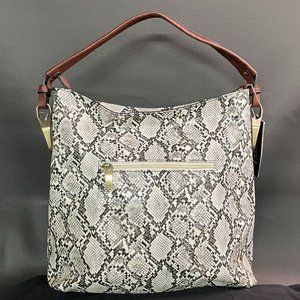 Le MEIL Vegan SNAKE SKIN Shoulder BAG w/ Cross body Strap   NWT See Description